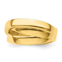 Load image into Gallery viewer, 14K Polished Wide Criss Cross Ring