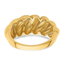 Load image into Gallery viewer, Herco 14K Polished and Grooved Domed Shrimp Ring