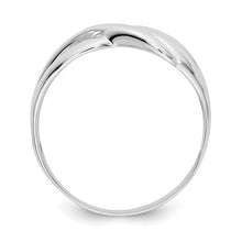 Load image into Gallery viewer, 14k White Gold Polished X Dome Ring
