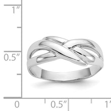 Load image into Gallery viewer, 14k White Gold Polished X Dome Ring