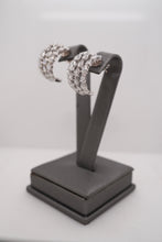 Load image into Gallery viewer, Custom Pear Shape Diamond J Hoop Earrings