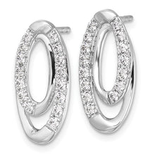 Load image into Gallery viewer, 14K White Gold Lab Grown Diamond VS/SI FGH Oval Post Earrings
