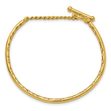 Load image into Gallery viewer, Leslie's 14K Polished Hollow with Toggle Safety Clasp Bangle