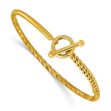 Load image into Gallery viewer, Leslie's 14K Polished Hollow with Toggle Safety Clasp Bangle