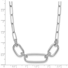 Load image into Gallery viewer, Leslie's Sterling Silver Rh-plated Polished CZ with 2in ext. Necklace