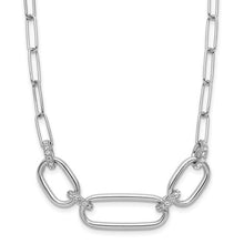 Load image into Gallery viewer, Leslie's Sterling Silver Rh-plated Polished CZ with 2in ext. Necklace