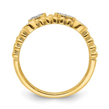Load image into Gallery viewer, 14k Polished Pave Circles Multi-band Diamond Ring