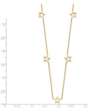 Load image into Gallery viewer, 14K Yellow Gold Star with 2in Extension Necklace