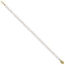 Load image into Gallery viewer, 14k White Near Round Freshwater Cultured Pearl Bracelets