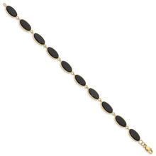 Load image into Gallery viewer, 14k Onyx 7.25in Bracelet