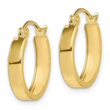 Load image into Gallery viewer, 10K Square Tube Hoop Earrings