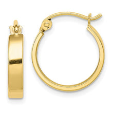 Load image into Gallery viewer, 10K Square Tube Hoop Earrings