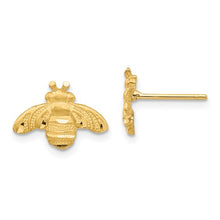 Load image into Gallery viewer, 14K D/C Bee Post Earrings