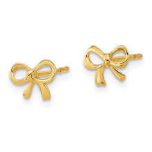 Load image into Gallery viewer, 14k Gold Polished Bow Post Earrings

