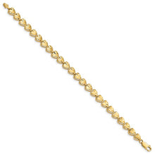 Load image into Gallery viewer, 14K Diamond Cut Heart Bracelet