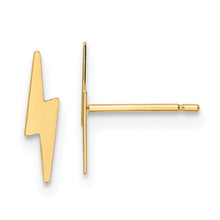 Load image into Gallery viewer, 14K Polished Lightning Bolt Post Earrings