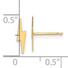 Load image into Gallery viewer, 14K Polished Lightning Bolt Post Earrings