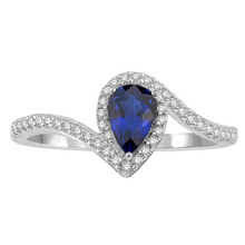 Load image into Gallery viewer, Pear Shape Gemstone &amp; Diamond Ring
