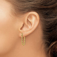Load image into Gallery viewer, 14K Hollow Rope Earrings