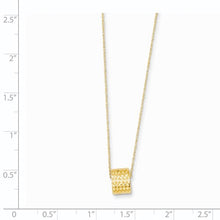 Load image into Gallery viewer, 14K Rope Chain With Barrel Bead Necklace