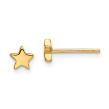 Load image into Gallery viewer, 14k Gold Polished Star Post Earrings