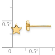 Load image into Gallery viewer, 14k Gold Polished Star Post Earrings
