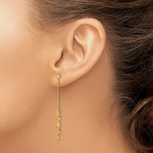 Load image into Gallery viewer, 14K Diamond Cut Heart Post Dangle Earrings