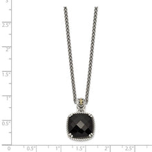 Load image into Gallery viewer, Sterling Silver with 14k Onyx Necklace