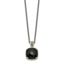Load image into Gallery viewer, Sterling Silver with 14k Onyx Necklace