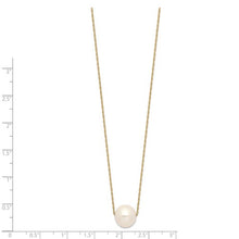 Load image into Gallery viewer, 14k 10-11mm White Round Freshwater Cultured Pearl 17" Cable Necklace