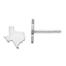 Load image into Gallery viewer, Sterling Silver Rhodium-Plated TX Small State Earring