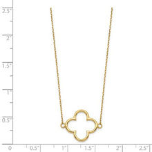 Load image into Gallery viewer, 14k Small Necklace Quatrefoil Design