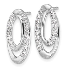 Load image into Gallery viewer, 14K White Gold Lab Grown Diamond VS/SI FGH Oval Post Earrings
