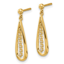 Load image into Gallery viewer, 14k Diamond Teardrop Post Earrings
