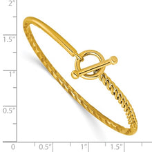 Load image into Gallery viewer, Leslie&#39;s 14K Polished Hollow with Toggle Safety Clasp Bangle
