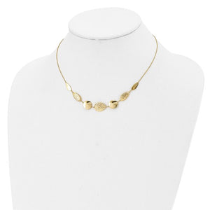 14K Polished D/C with 2in ext. Necklace