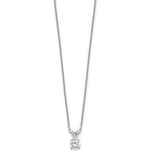 14k WG 1/4 carat total weight Round VS/SI DEF Lab Grown Diamond Solitaire 18in Necklace