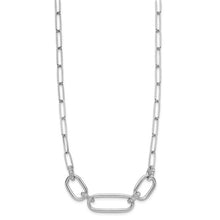 Load image into Gallery viewer, Leslie&#39;s Sterling Silver Rh-plated Polished CZ with 2in ext. Necklace
