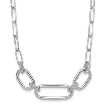 Load image into Gallery viewer, Leslie&#39;s Sterling Silver Rh-plated Polished CZ with 2in ext. Necklace
