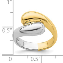 Load image into Gallery viewer, 14k Two-tone Polished Bypass Ring
