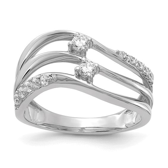 14K White Gold Lab Grown Diamond VS/SI FGH Ring