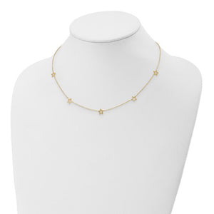 14K Yellow Gold Star with 2in Extension Necklace