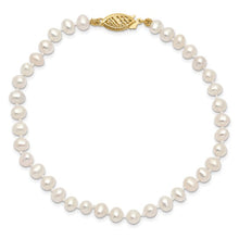 Load image into Gallery viewer, 14k White Near Round Freshwater Cultured Pearl Bracelets
