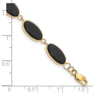 14k Onyx 7.25in Bracelet