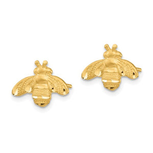 14K D/C Bee Post Earrings