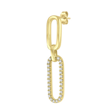 Load image into Gallery viewer, Diamond Paper Clip Earrings
