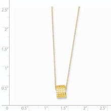 Load image into Gallery viewer, 14K Rope Chain With Barrel Bead Necklace
