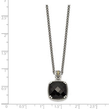 Load image into Gallery viewer, Sterling Silver with 14k Onyx Necklace
