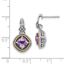 Load image into Gallery viewer, Sterling Silver With 14k Pink Quartz Earrings
