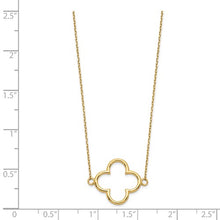 Load image into Gallery viewer, 14k Small Necklace Quatrefoil Design
